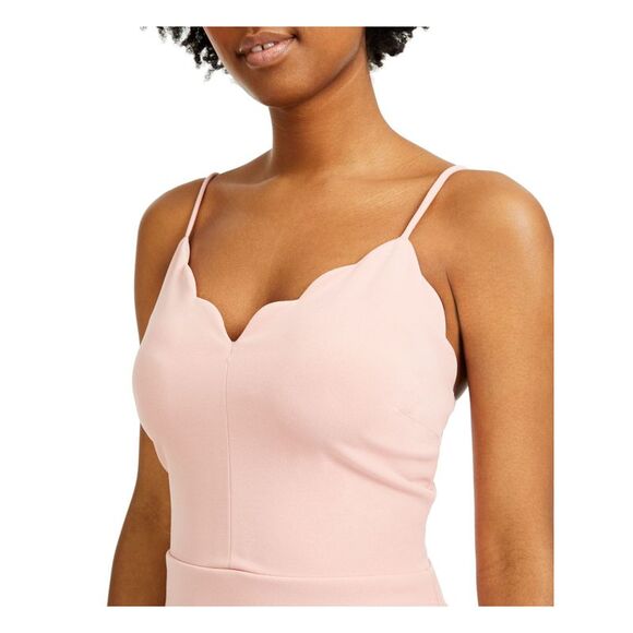 NWT B DARLIN Womens Pink Spaghetti Strap Sheath Dress 9\10 - Picture 3 of 5